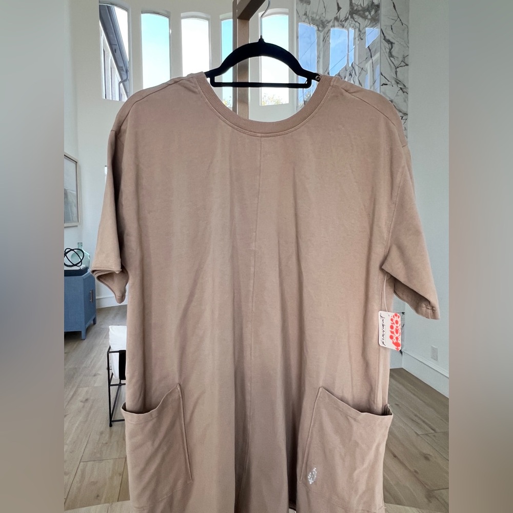 Free People Movement Hot Shot Tee Romper – mocha latte – NWT - Picture 2 of 10